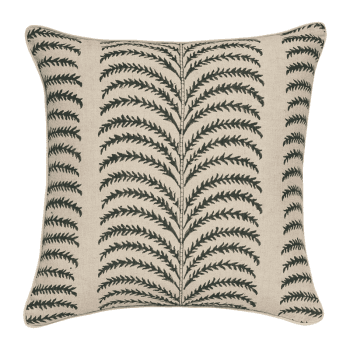 Image showing the Areca Cushion Cover, 56cm x 56cm, Midnight Green product.