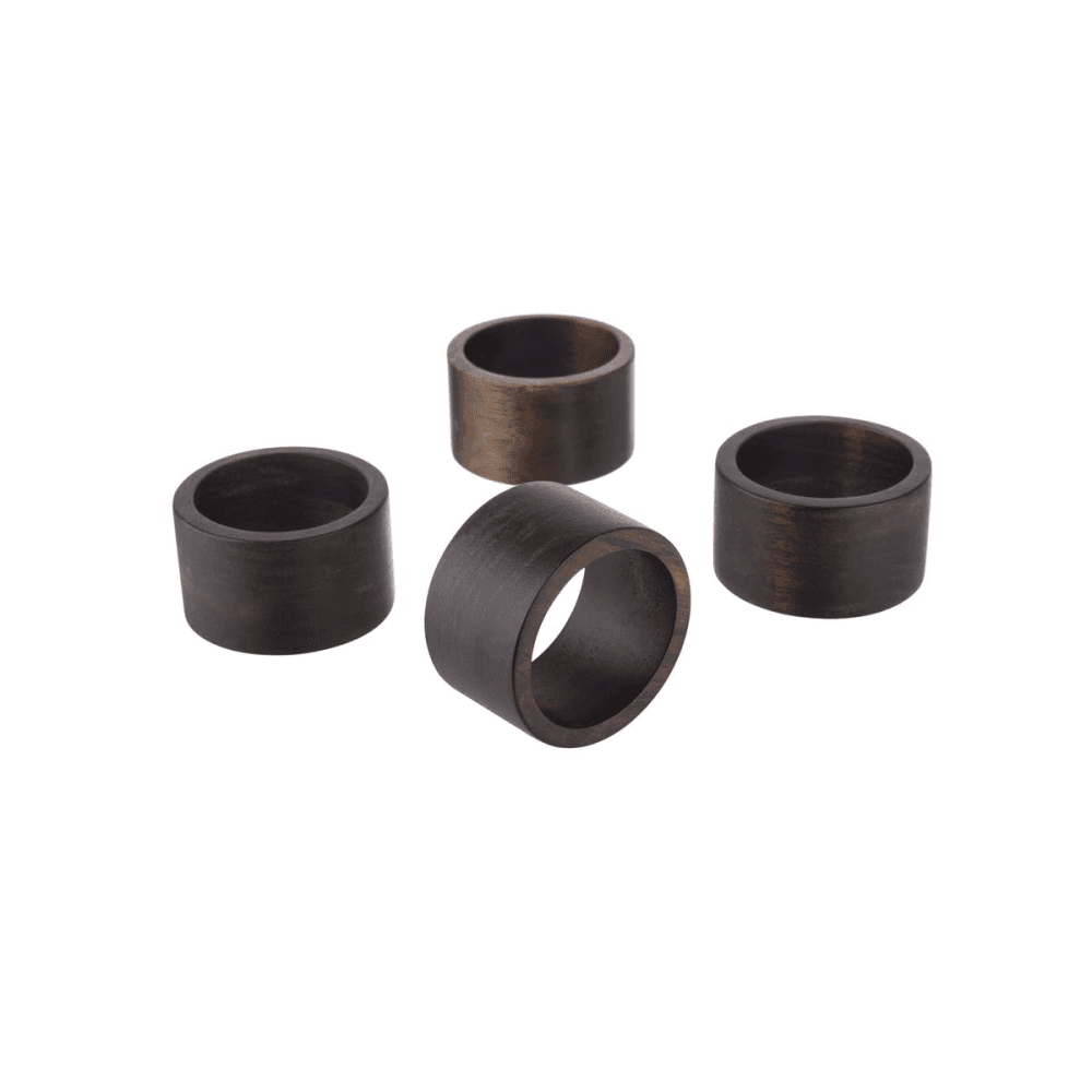 Set of 4 napkin rings, Dia5cm, Acacia Wood