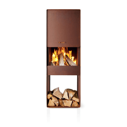 Image showing the FireBox FireBox Wood Burner, 42.8 x 125.5cm, Brown product.