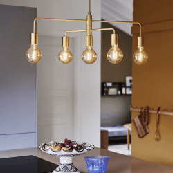 Image showing the Gloom Pendant, H74.cm, Brass product.