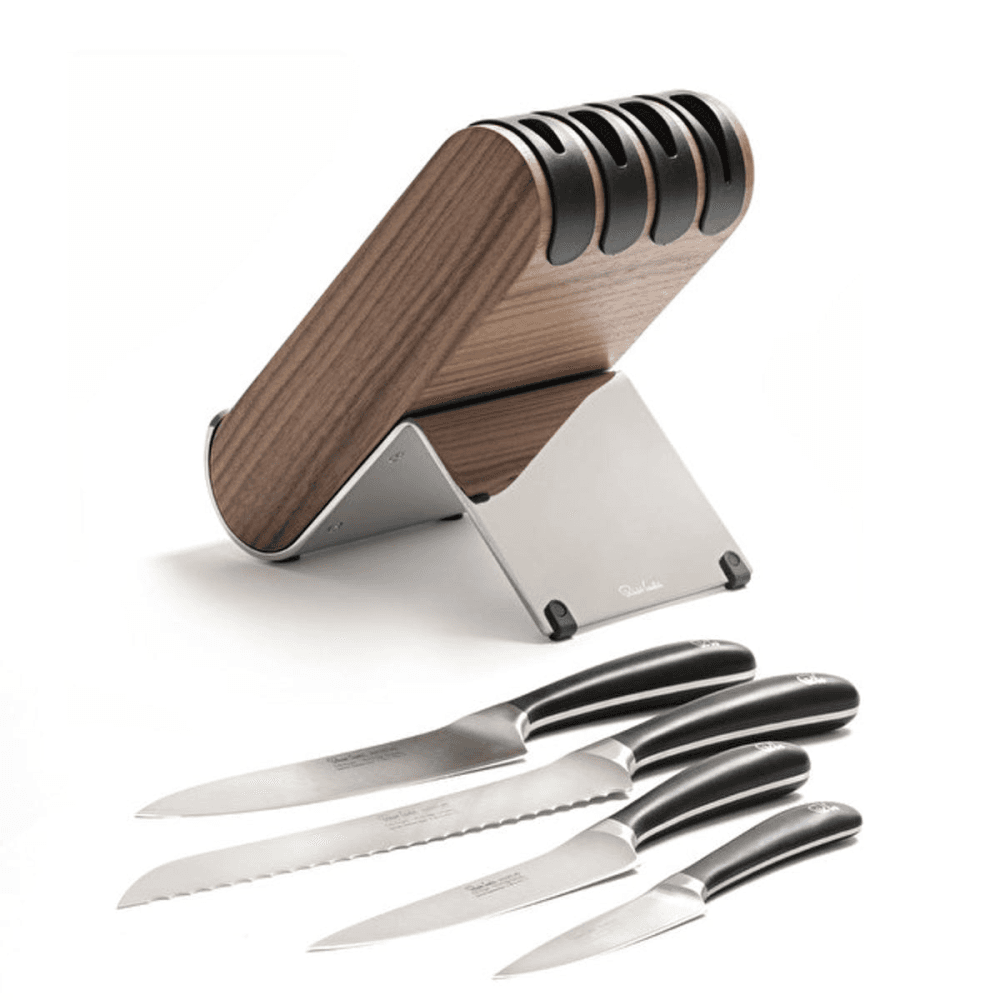 Signature Q Walnut Knife Block Set, Walnut