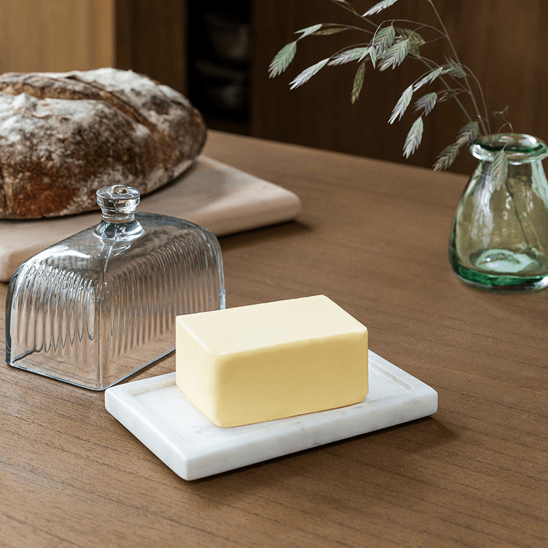 Brompton Butter Dish, White