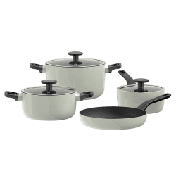 Image showing the Leo 4 Piece Cookware set, Glints Sage product.