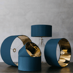 Image showing the 14" Lamp Shade, Cadet Blue product.