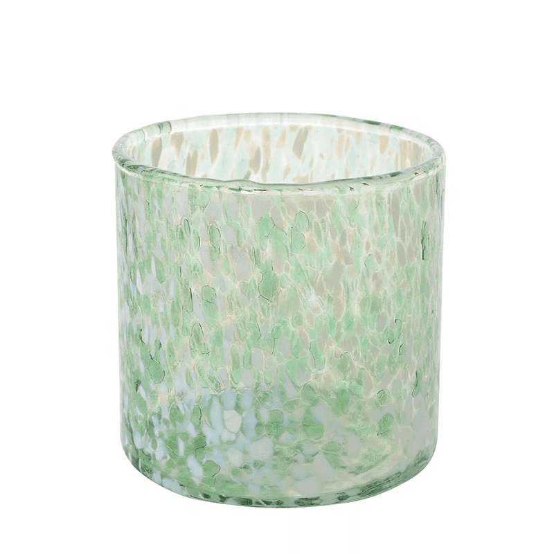 Hestia Confetti Set of 4 Tea Light Holders, D10cm, Green