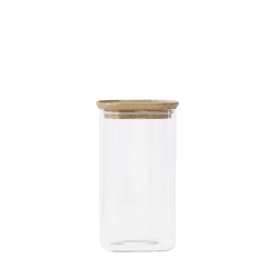 Image showing the Glass Food Storage With Bamboo Lid, 1.4L, Clear product.