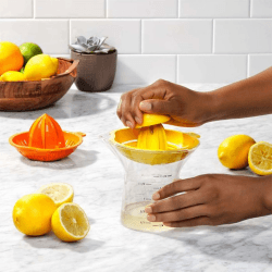 Image showing the Good Grips 2-In-1 Citrus Juicer, 13.21 x 14.48 x 21.59 cm, Orange product.