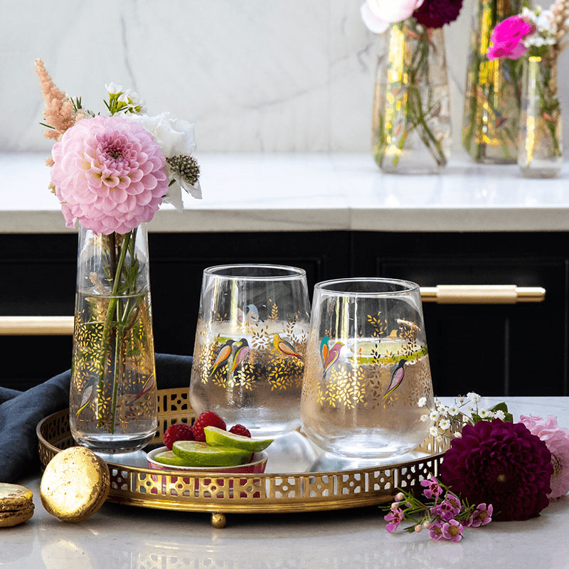 Chelsea Set of 2 Tumblers, 410ml, Gold