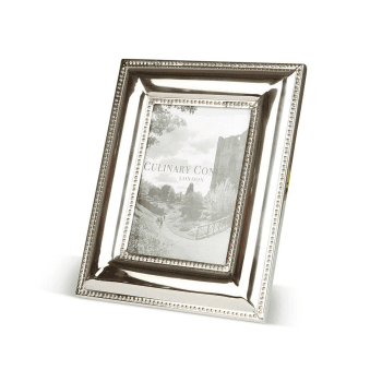 Image showing the Beaded Edge Photograph frame, 5 x 7", Stainless Steel And Glass product.