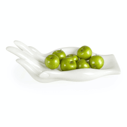 Image showing the Muse Eve fruit bowl, W45.72 x D21.59 x H8.89cm, White product.