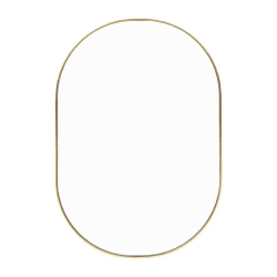 Image showing the Fine Edge Oval Mirror, 35 x 50 cm, Gold product.