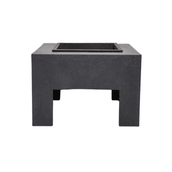 Image showing the Outdoor square firebowl & square console, W40cm, Granite product.