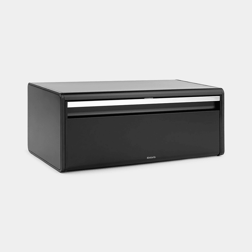 Fall Front bread bin, H18.7 x W46.5 x D25cm, Matt Black