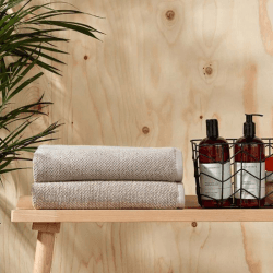 Image showing the Brixton Hand Towel, Pebble product.