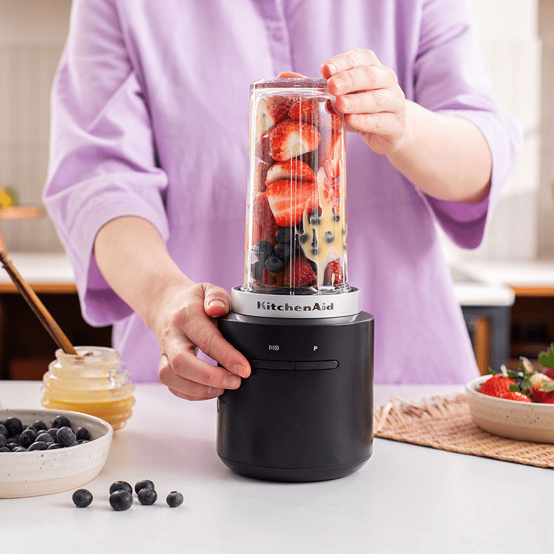 Cordless Portable Blender Battery Included, Matt Black
