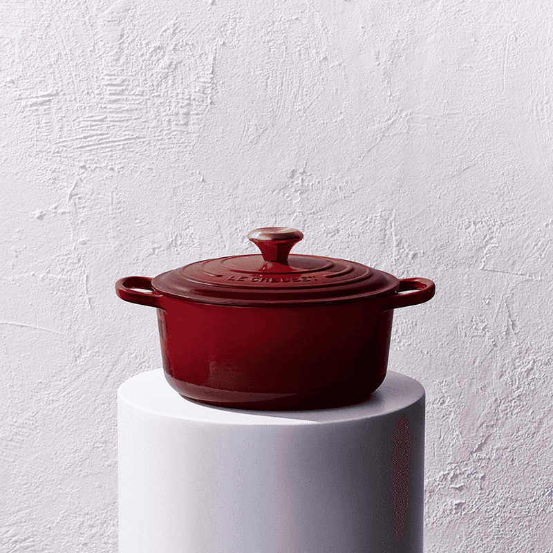 Signature Cast Iron Round Casserole, 20cm, Garnet
