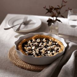 Image showing the Portobello Pie Dish, D27cm, White product.