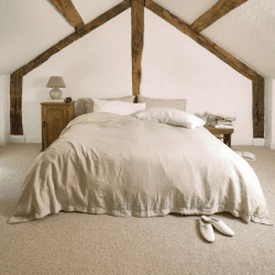Image showing the Linen King Size Duvet Cover, Almond product.