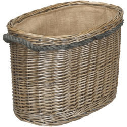 Image showing the Oval Rope Handled Log Basket, Medium product.