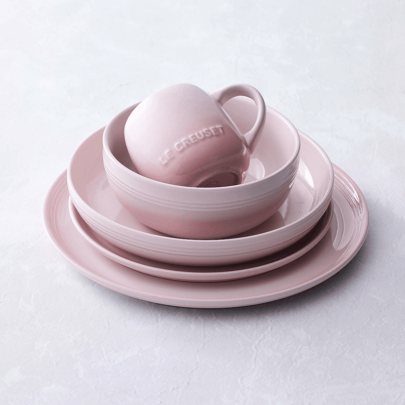 Stoneware Coupe Mug, 320ml, Shell Pink