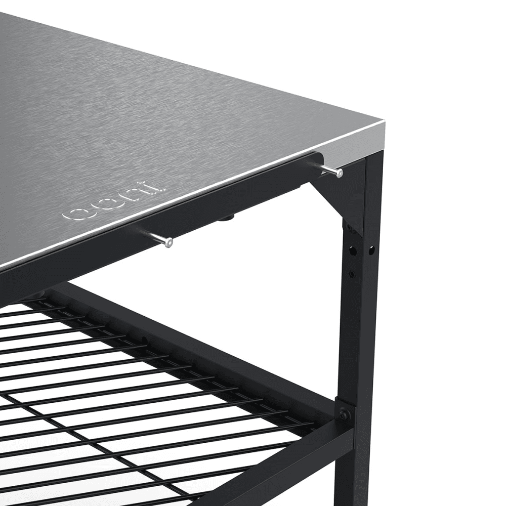 Modular Large Table, Silver/Black