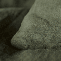Image showing the Linen Housewife Pillowcase, Standard, Olive Green product.