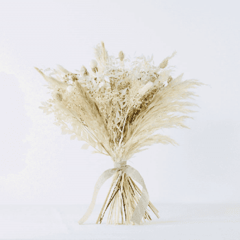 Image showing the Natural Whites Medium hand-tied bouquet, H36-42cm, Ecru product.
