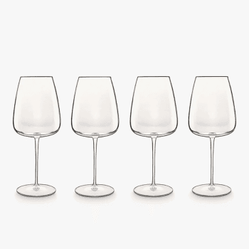 Image showing the Talismano Set of 4 Bordeaux Red Wine Glasses, 700ml, Clear product.