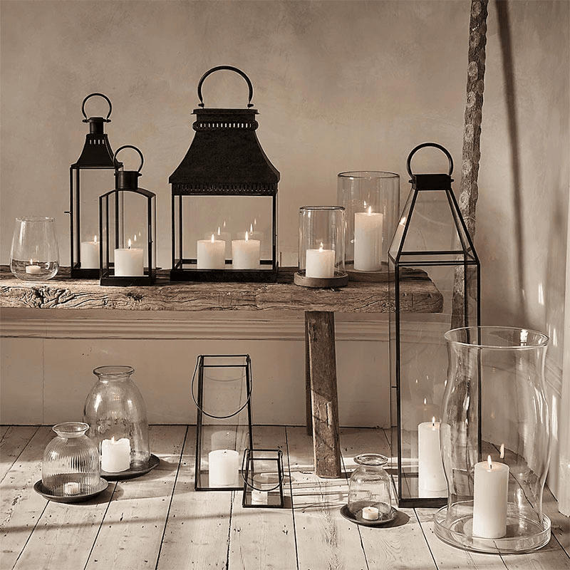 Naunton Lantern, H43cm, Clear