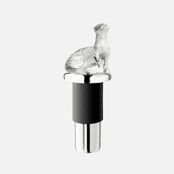 Image showing the Otter Silver Plated Bottle Stopper, 8.5 x 3cm, Silver product.