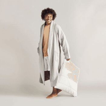 Image showing the The Dream Cotton Robe, Extra Small, Clay product.
