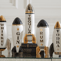 Image showing the Rocket Rum Decanter, Black & White product.