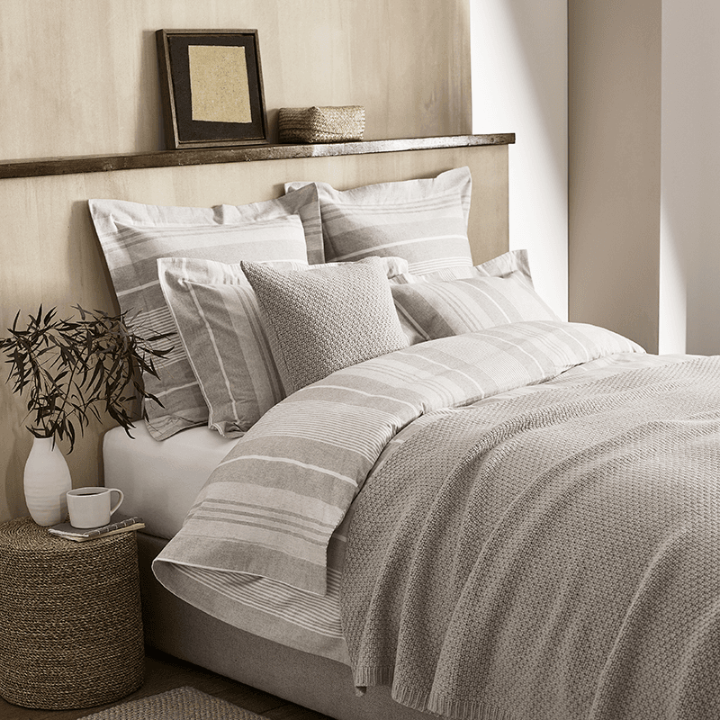 Maddox Mink Throw, 140 x 200cm, Cloud Marl