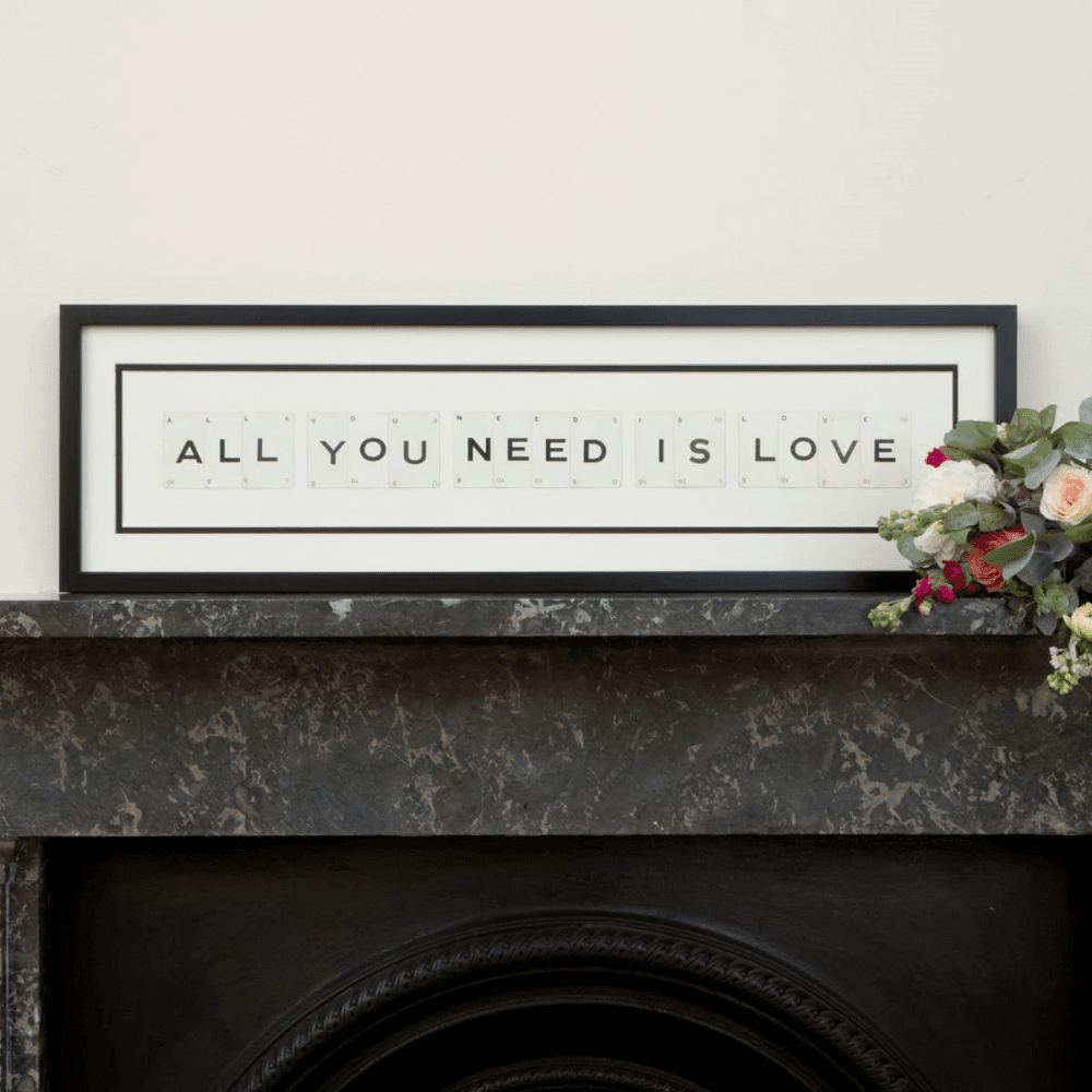 ALL YOU NEED IS LOVE 'All You Need Is Love' Word Frame