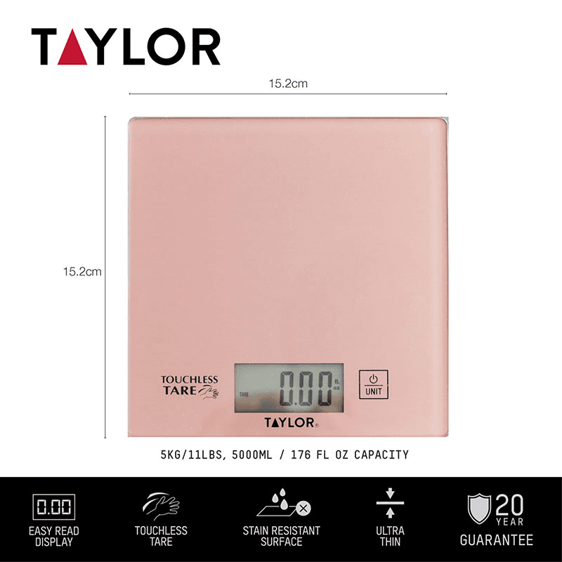 Weighing and Measuring Scale Set, Rose Gold