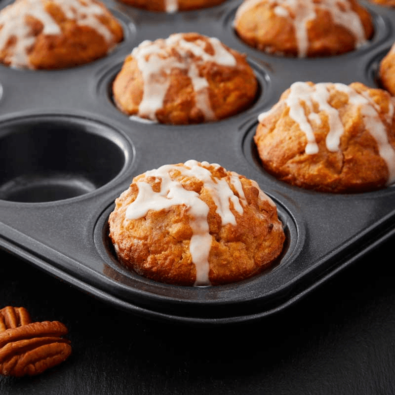 Precision Plus 12 Hole Deep Muffin Tin, Black