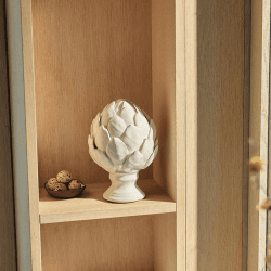 Image showing the Ceramic Artichoke On Stand, H20cm, White product.