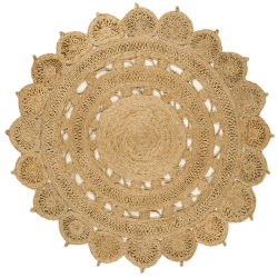 Image showing the Zira natural round rug, 150 x 150cm, Natural product.