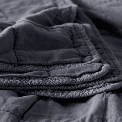 Image showing the Finn Cotton Quilted Throw, 230 x 260cm, French Blue product.