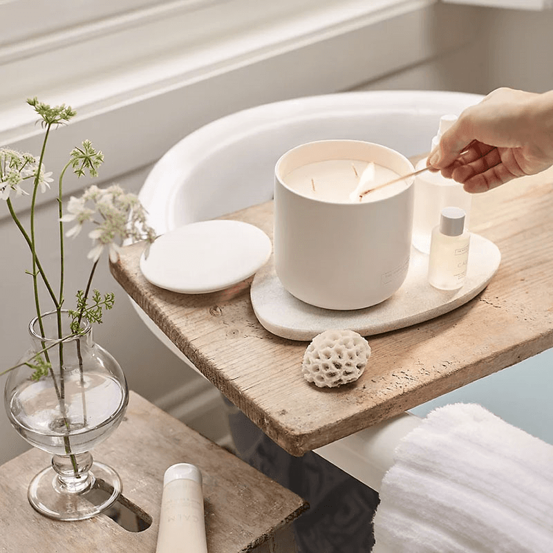 Calm 3 Wick Ceramic Candle, 710g, White