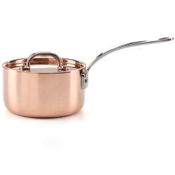 Image showing the Induction Saucepan with Lid, 16cm, Copper product.