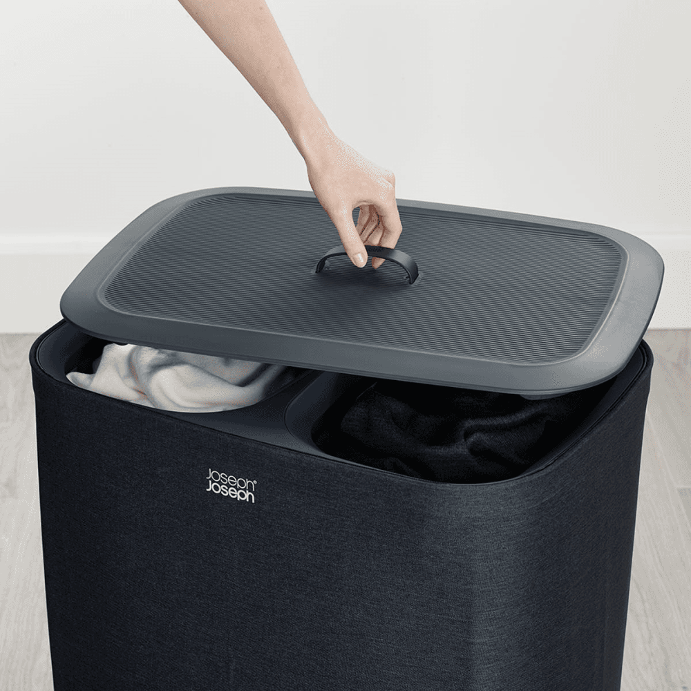 Tota Easy-Empty Laundry Basket 90 Litre Black