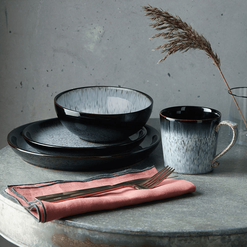 Halo Set Of 4 Cereal Bowls, D16cm, Grey