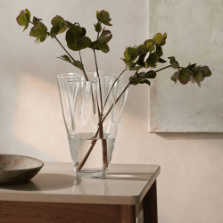Image showing the Witcombe Frill Vase, H28cm, Clear product.