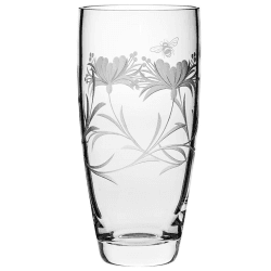Image showing the Bee & Honeysuckle Tall Vase, H25cm, Clear product.