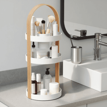 Image showing the Bellwood Organiser, H50cm, White & Natural product.