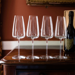 Image showing the Talismano Set of 4 Sparkling Wine Flutes, 210ml, Clear product.