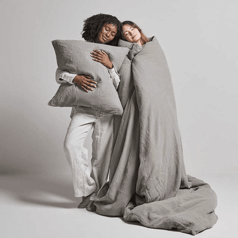 Linen Pair of Standard Pillowcases, Moss