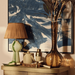 Image showing the Eleanor Glass Table Lamp, H45cm, Green product.