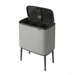 Image showing the Bo Recycling Bin with 3 Inner Buckets, Mineral Concrete Grey product.